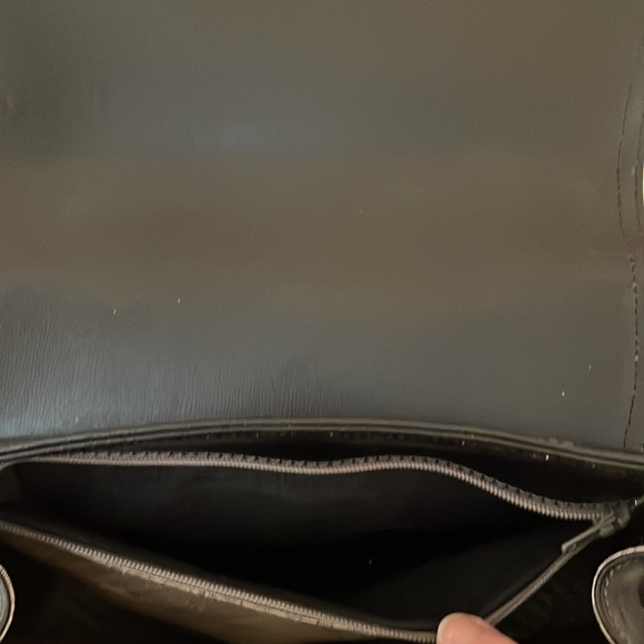 Luana Italy  black womens bag with long adjustable strap. Excellent condition. - Picture 9 of 12